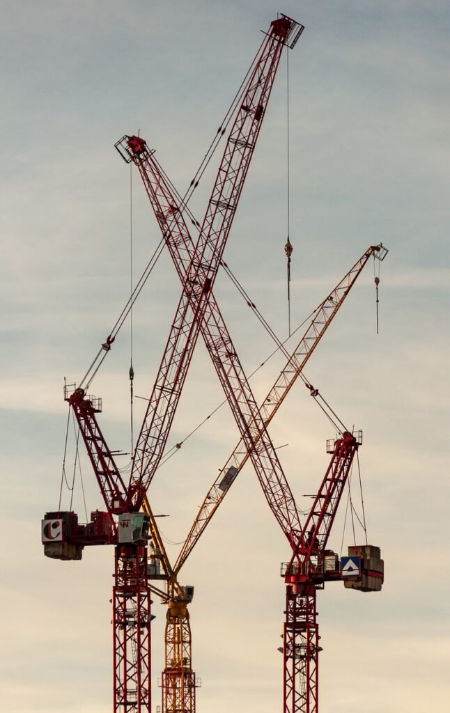 load cranes, construction site, construction, work, industry, cranes, industrial, tower crane
