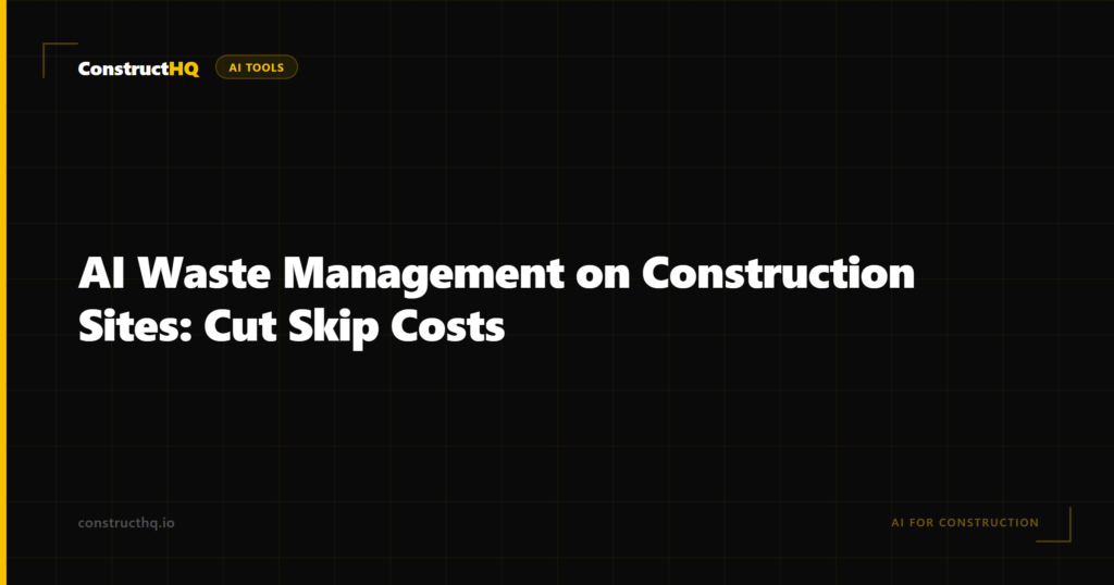 AI Waste Management on Construction Sites: Cut Skip Costs