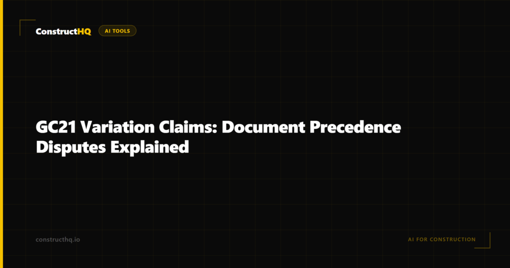 GC21 Variation Claims: Document Precedence Disputes Explained