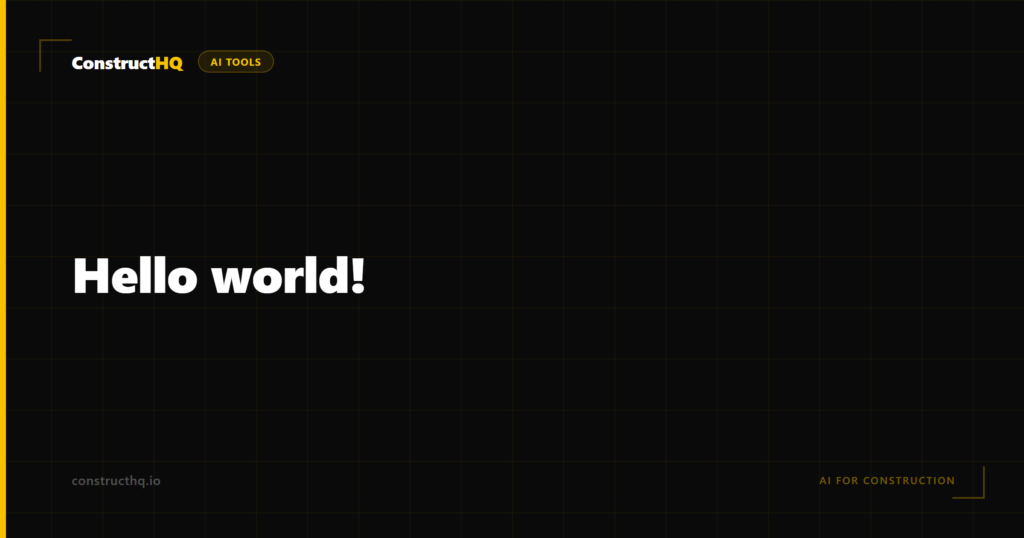 Hello world!