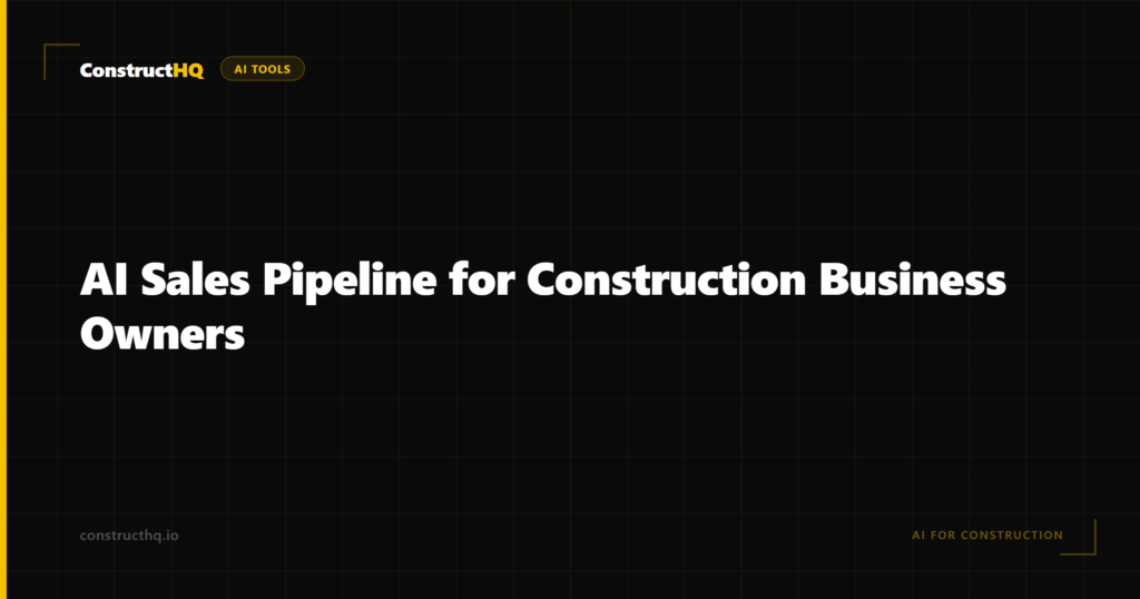 AI Sales Pipeline for Construction Business Owners