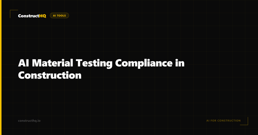AI Material Testing Compliance in Construction