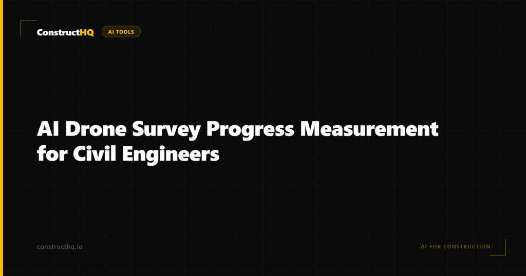 AI Drone Survey Progress Measurement for Civil Engineers