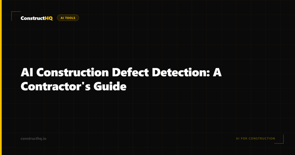 AI Construction Defect Detection: A Contractor's Guide