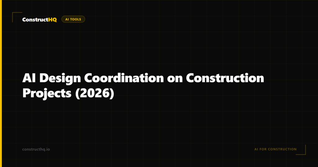 AI Design Coordination on Construction Projects (2026)