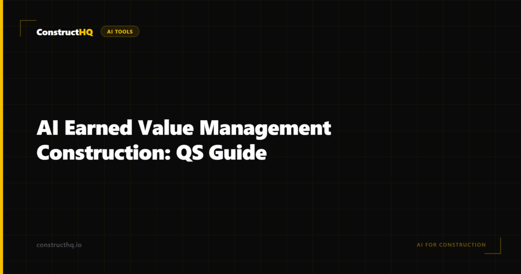 AI Earned Value Management Construction: QS Guide