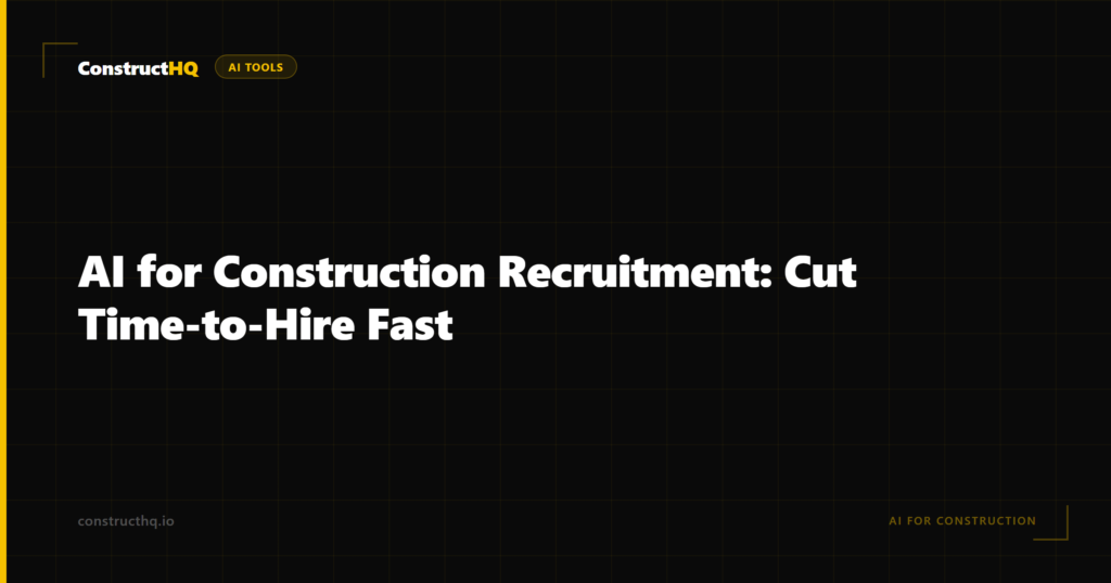 AI for Construction Recruitment: Cut Time-to-Hire Fast