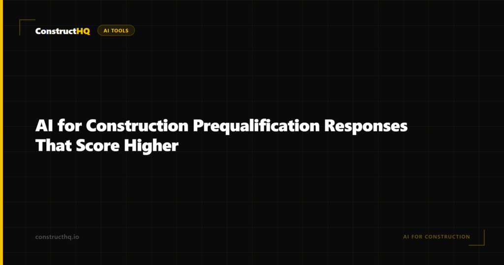 AI for Construction Prequalification Responses That Score Higher