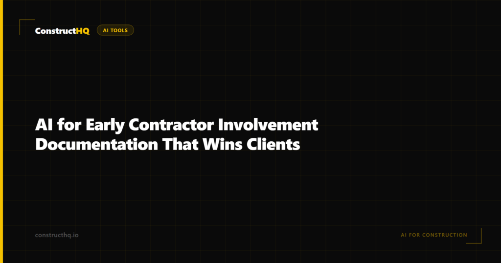 AI for Early Contractor Involvement Documentation That Wins Clients